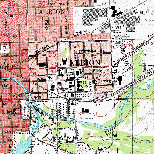 Topographic Map of Bonta Admission Center, MI