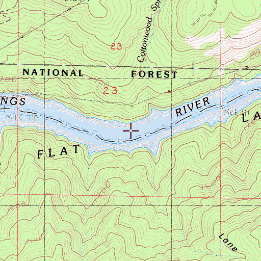 Topographic Map of Lone Pine Canyon, CA