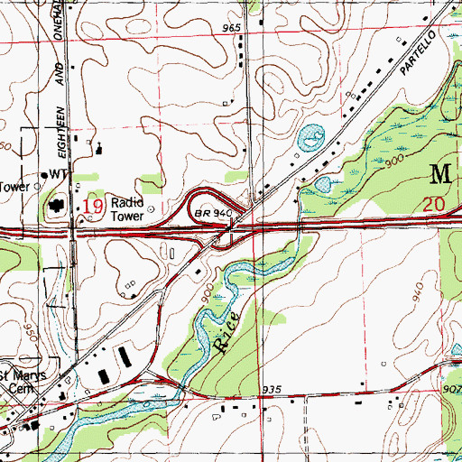 Topographic Map of Interchange 112, MI