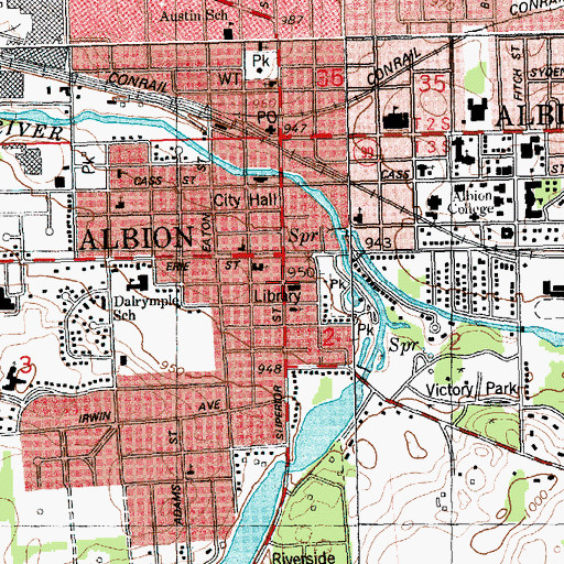 Topographic Map of Gardner House Museum Historical Marker, MI