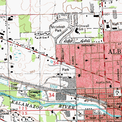 Topographic Map of Holy Ascension Orthodox Church Historical Marker, MI