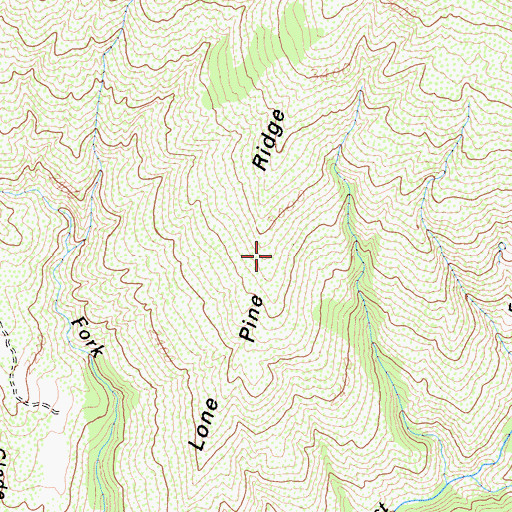Topographic Map of Lone Pine Ridge, CA