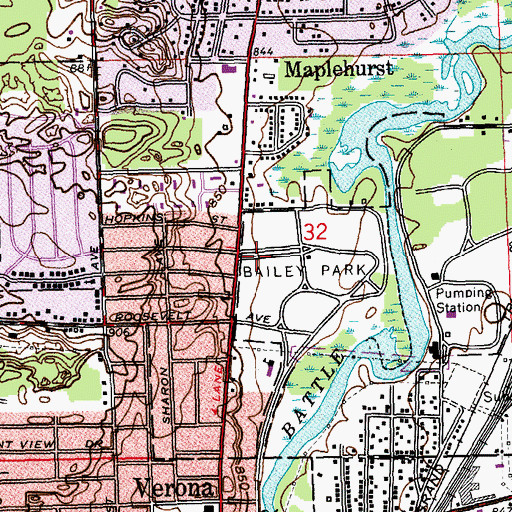 Topographic Map of Cereal Bowl of America Historical Marker, MI