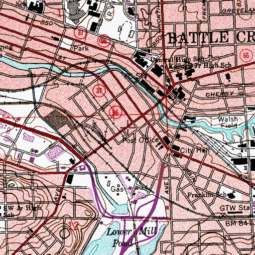 Topographic Map of Runaway Historical Marker, MI