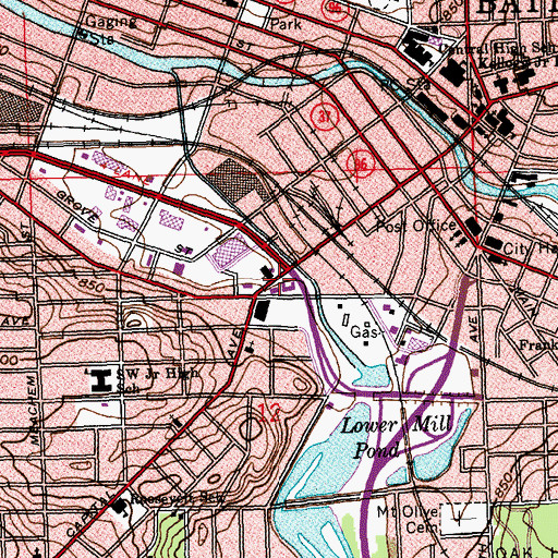 Topographic Map of Kimball House Museum Historical Marker, MI