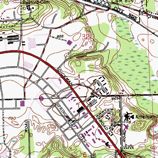 Topographic Map of Union Pump Company Historical Marker, MI