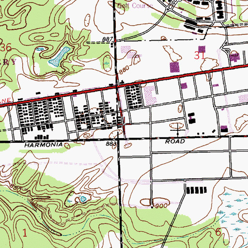 Topographic Map of Veterans Hospital Number 100 Historical Marker, MI