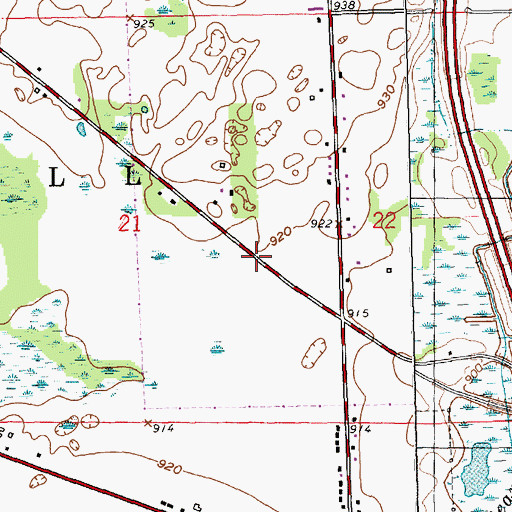 Topographic Map of Lockwood Family Historical Marker, MI