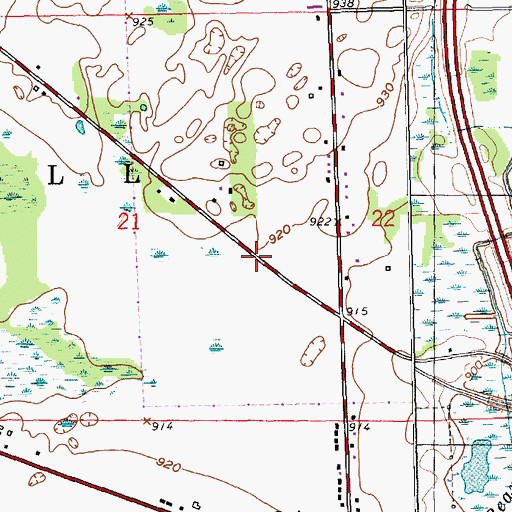 Topographic Map of Lockwood House Historical Marker, MI
