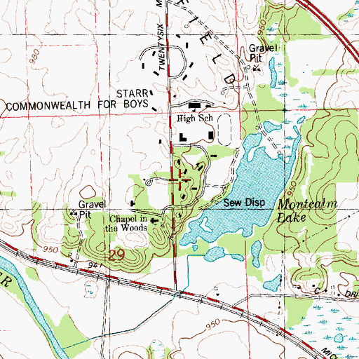 Topographic Map of Floyd Starr Historical Marker, MI