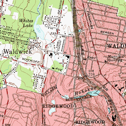 Topographic Map of Smokis Voll Brook, NJ