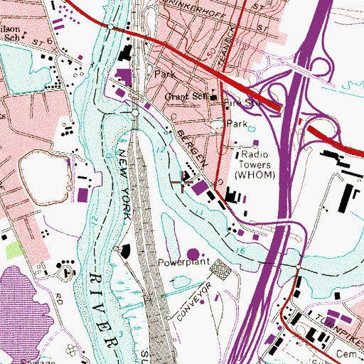 Topographic Map of Ten Penny Creek, NJ