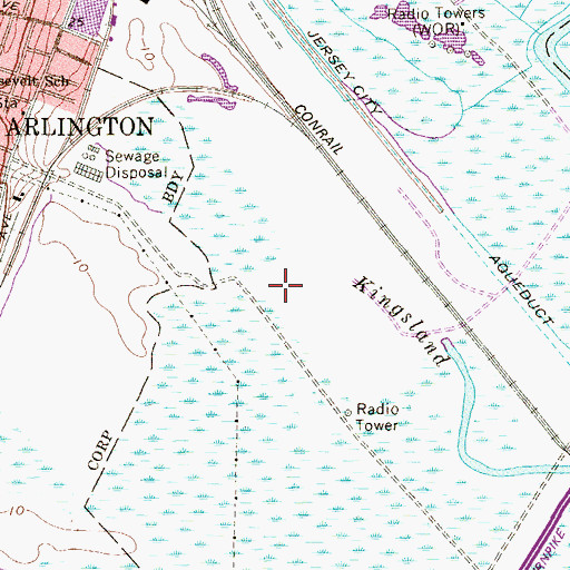 Topographic Map of Williams Creek, NJ