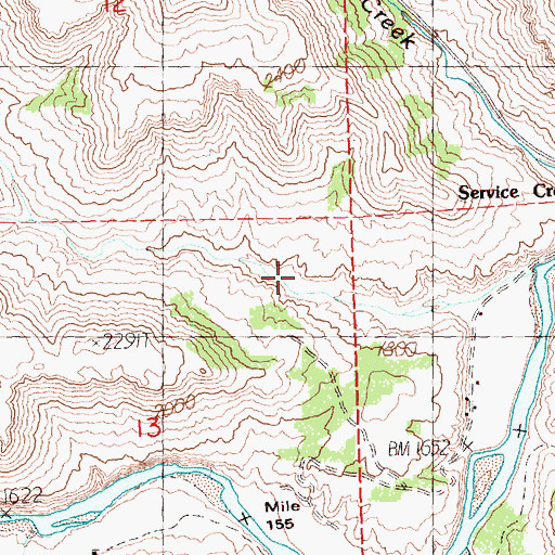 Topographic Map of Heidtmann Canyon, OR