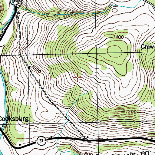 Topographic Map of Preston Hollow Census Designated Place, NY