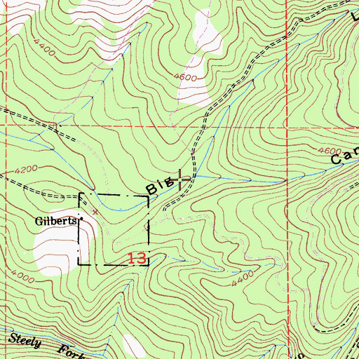 Topographic Map of Long Canyon, CA
