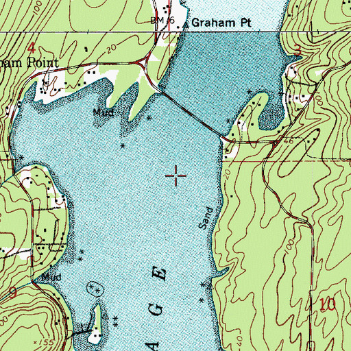 Topographic Map of Timber Lake-Harstine Island Division, WA