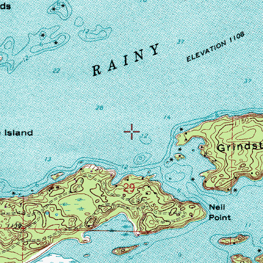 Topographic Map of City of Island View (historical), MN