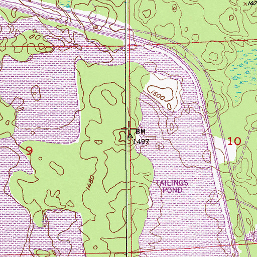 Topographic Map of Unorganized Territory Camp A Lake (historical), MN