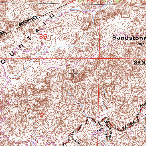 Topographic Map of Boney Peak, CA