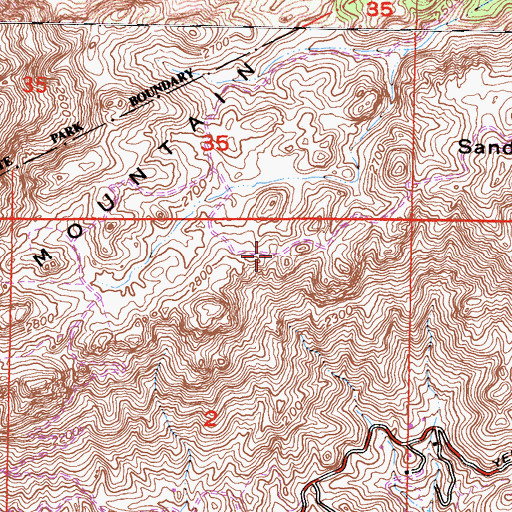 Topographic Map of Inspiration Point, CA