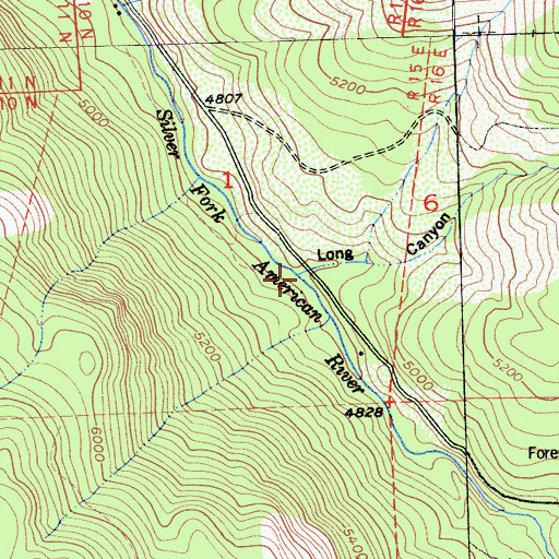 Topographic Map of Long Canyon, CA