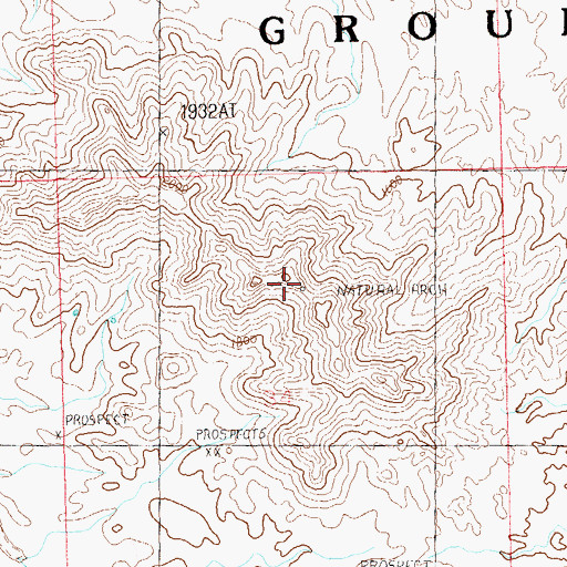 Topographic Map of Natural Arch, AZ