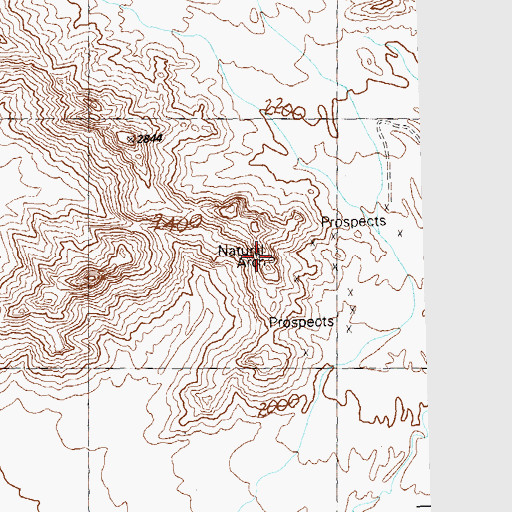 Topographic Map of Natural Arch, AZ