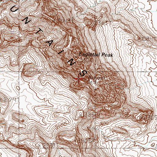 Topographic Map of Natural Arch, AZ