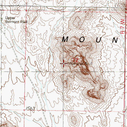 Topographic Map of Belmont Arch, AZ