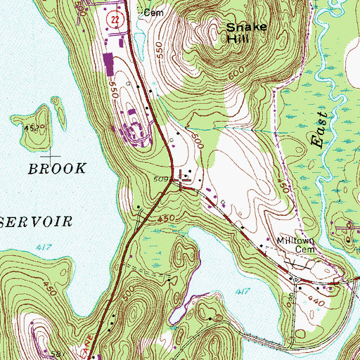 Topographic Map of Budd's Corners, NY