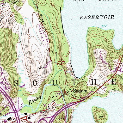 Topographic Map of School Number 6 (historical), NY