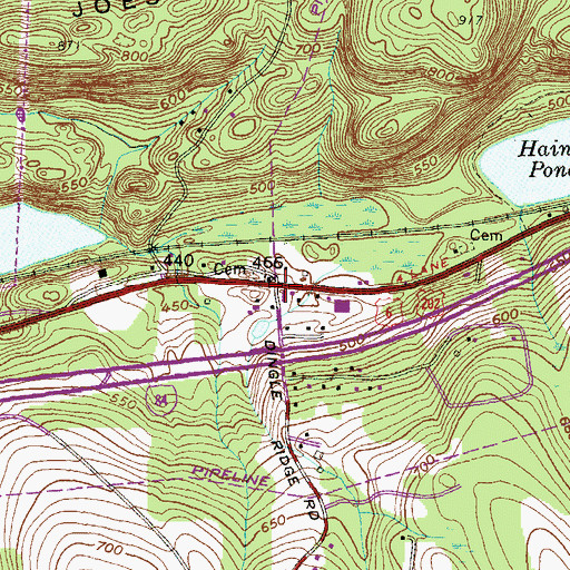 Topographic Map of Brush's Corners, NY