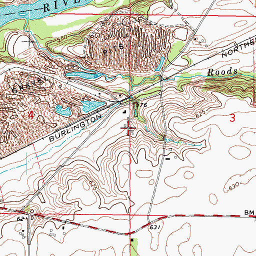 Topographic Map of Century Acres Dairy Farm, IL