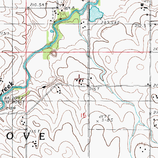 Topographic Map of Kilgus Dairy, IL