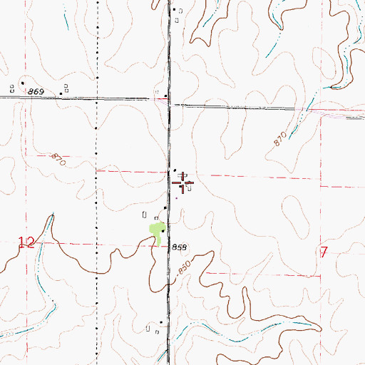Topographic Map of Ropp Farms, IL