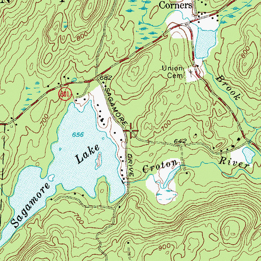 Topographic Map of Dicktown (historical), NY