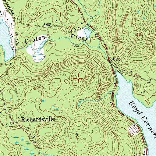 Topographic Map of Bailey Hill, NY