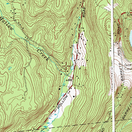 Topographic Map of Schoolhouse Number 2 (historical), NY