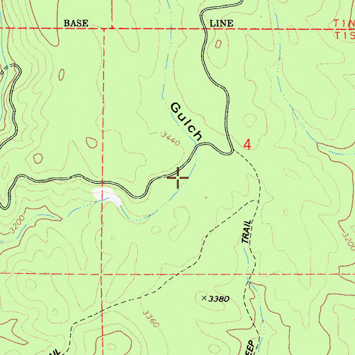 Topographic Map of Long Gulch, CA