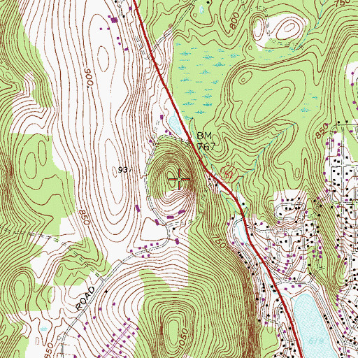 Topographic Map of Horse Pound Hill, NY