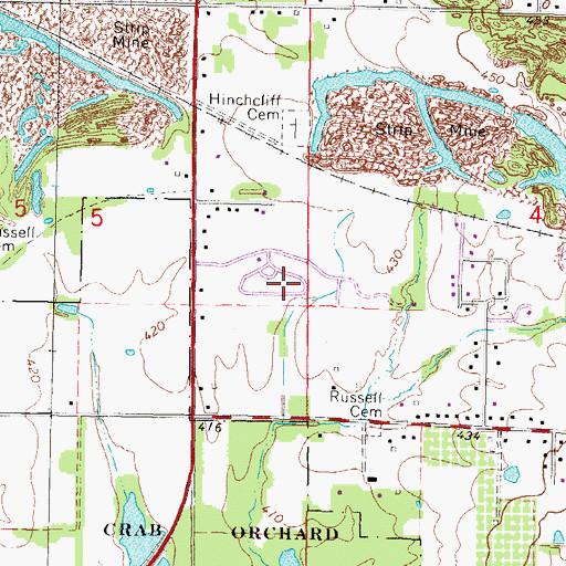 Topographic Map of Paradise Acres Manufactured Home Community, IL