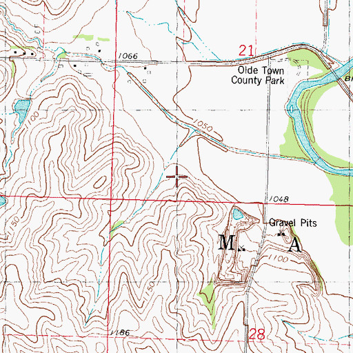 Topographic Map of Macedonia Quarry, IA