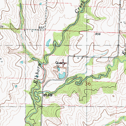Topographic Map of Graham Quarry, MO