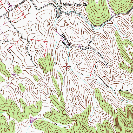 Topographic Map of Yates Family Cemetery, VA