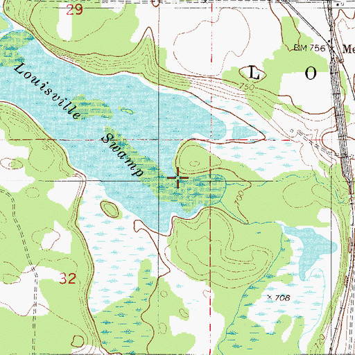 Topographic Map of Picha Creek, MN