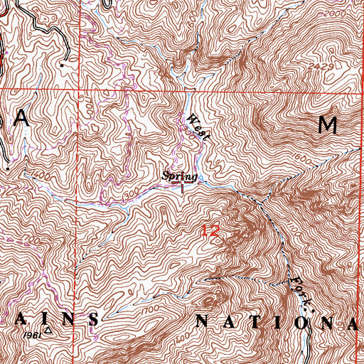 Topographic Map of Happy Hollow, CA