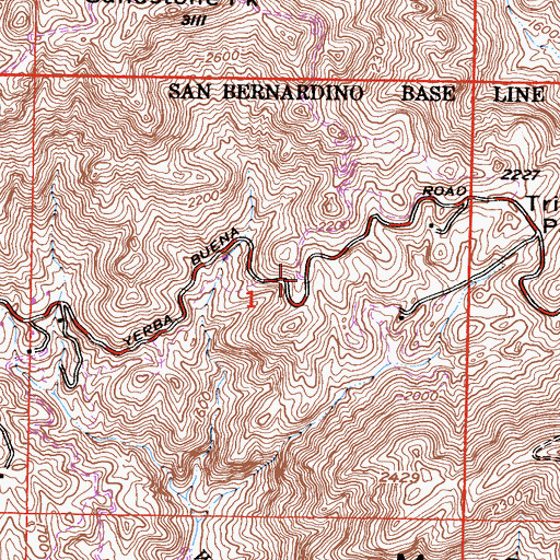 Topographic Map of Sandstone Peak Trailhead, CA