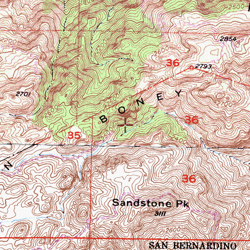 Topographic Map of Mishe Mokwa Trail, CA