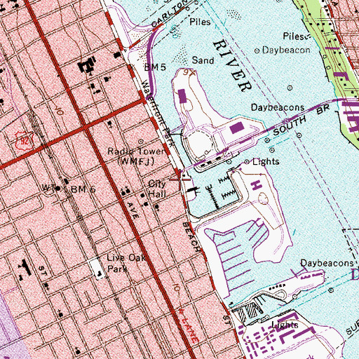 Topographic Map of Fifth District Court of Appeals, FL